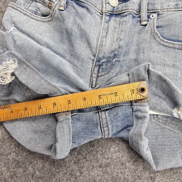 Gap Jeans Shorts Size 27 Vintage Cutoff Light Indigo 3 inch Inseam Distressed - Picture 6 of 10